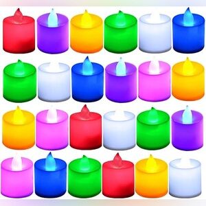 24pc Dif Color LED Tea Lights